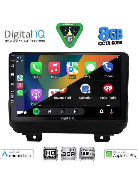 Digital IQ Auto-Audiosysteme für Jeep Wrangler 2018 mit Touchscreen 9 Zoll Bluetooth USB WiFi GPS Apple CarPlay Android Auto