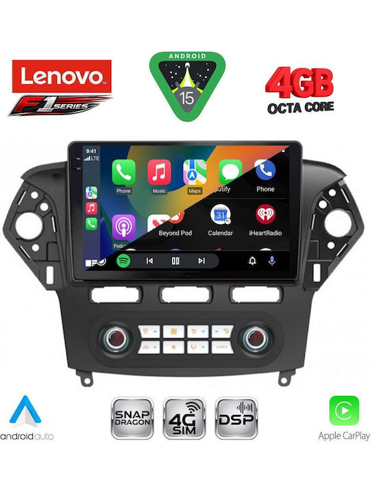 Lenovo Car Audio System for Ford Mondeo 2011-2013 with Clima Bluetooth USB Wi-Fi GPS Apple CarPlay Android Auto with 10" Touch Screen LENOVO SSQ 9163 CPA CL