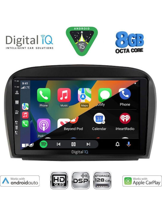 Digital IQ Car Audio System for Mercedes-Benz SL 2006-2012 Bluetooth USB WiFi GPS Apple CarPlay Android Auto with 9" Touch Screen