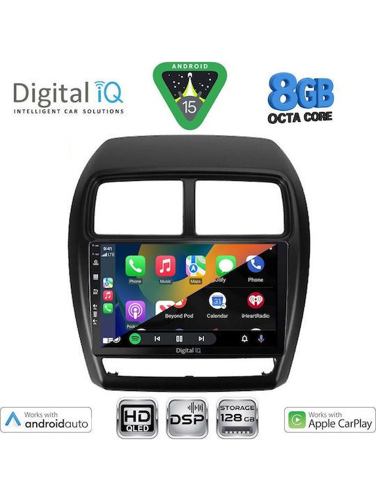 Digital IQ Car Audio System for Mitsubishi Asx 2020-2023 Bluetooth USB WiFi GPS Apple CarPlay Android Auto with 9" Touch Screen