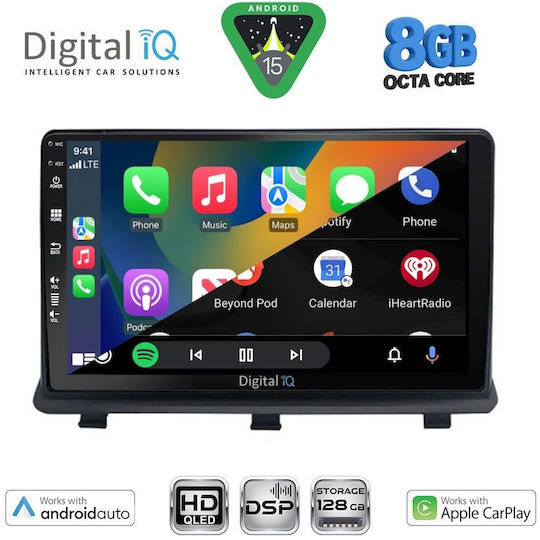 Digital IQ Car Audio System for Opel Antara 2006-2016 (Bluetooth/USB/WiFi/GPS/Apple CarPlay/Android Auto) with 9" Touch Screen