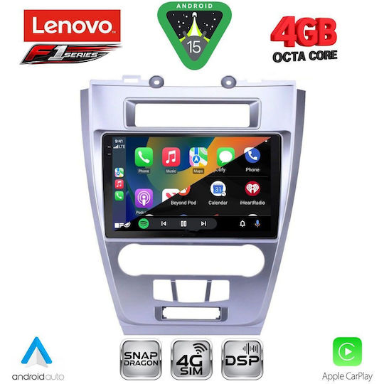 Lenovo Car Audio System for Ford Fusion 2012-2017 Bluetooth USB WiFi GPS Apple CarPlay Android Auto with 10" Touch Screen