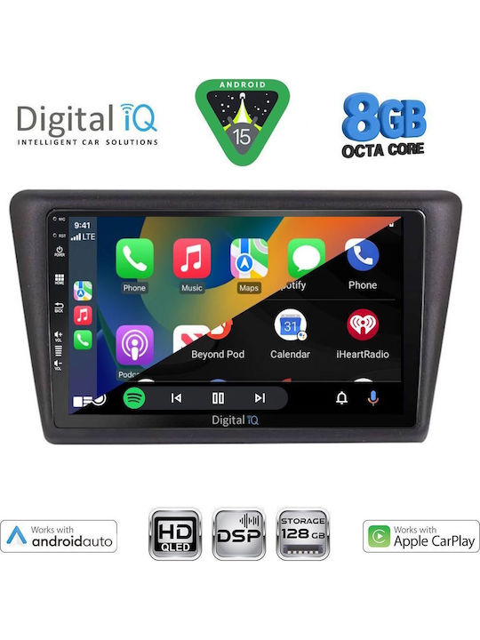 Digital IQ Car Audio System for Skoda Rapid 2014-2019 Bluetooth USB WiFi GPS Apple CarPlay Android Auto with 9" Touch Screen