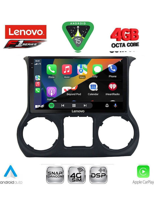 Lenovo Car Audio System for Jeep Wrangler 2011-2014 Bluetooth USB WiFi GPS Apple CarPlay Android Auto with 10" Touch Screen