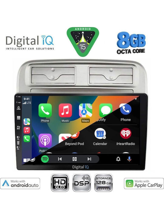 Digital IQ Car Audio System for Fiat Grande Punto 2005-2012 (Bluetooth/USB/WiFi/GPS/Apple CarPlay/Android Auto) with 9" Touch Screen