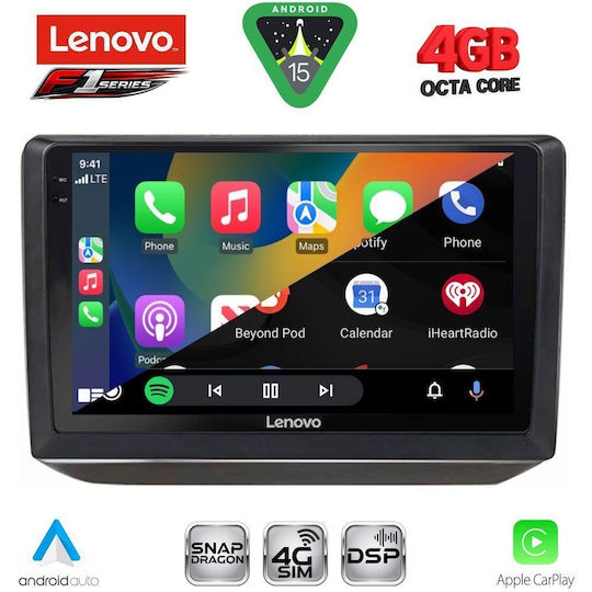 Lenovo Car Audio System for Skoda Fabia 2008-2014 (Bluetooth/USB/WiFi/GPS/Apple CarPlay/Android Auto) with 10" Touch Screen