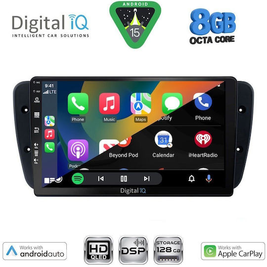 Digital IQ Ηχοσύστημα Αυτοκινήτου για Seat Ibiza 2008-2015 (Bluetooth/USB/WiFi/GPS/Apple-Carplay/Android-Auto) με Οθόνη Αφής 9"
