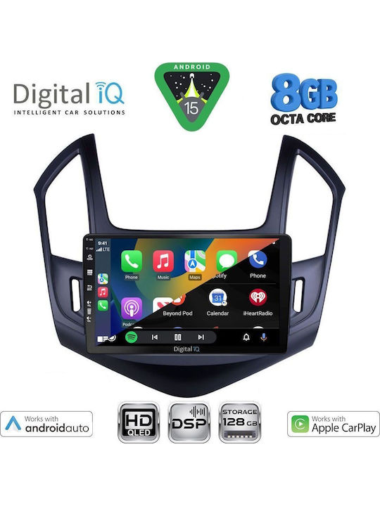 Digital IQ Car Audio System for Chevrolet Cruze 2013-2015 Bluetooth USB WiFi GPS Apple CarPlay Android Auto with 9" Touch Screen
