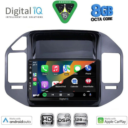 Digital IQ Ηχοσύστημα Αυτοκινήτου για Mitsubishi Pajero 1999-2006 (Bluetooth/USB/WiFi/GPS/Apple-Carplay/Android-Auto) με Οθόνη Αφής 9"