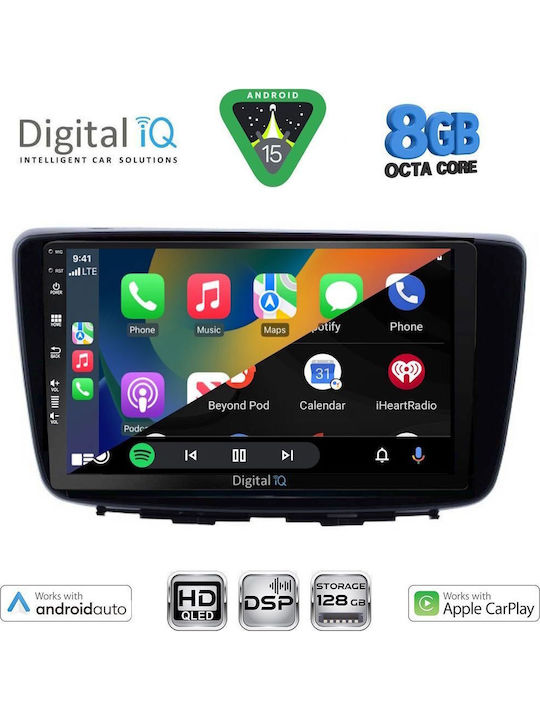 Digital IQ Car Audio System for Suzuki Baleno 2016-2022 Bluetooth USB WiFi GPS Apple CarPlay Android Auto with 9" Touch Screen