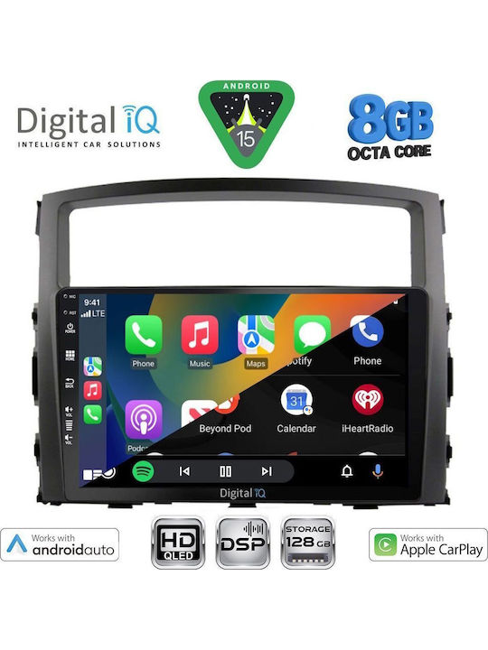 Digital IQ Car Audio System for Mitsubishi Pajero 2006-2013 Bluetooth USB WiFi GPS Apple CarPlay Android Auto with 9" Touch Screen