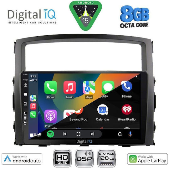 Digital IQ Ηχοσύστημα Αυτοκινήτου για Mitsubishi Pajero 2006-2013 (Bluetooth/USB/WiFi/GPS/Apple-Carplay/Android-Auto) με Οθόνη Αφής 9"
