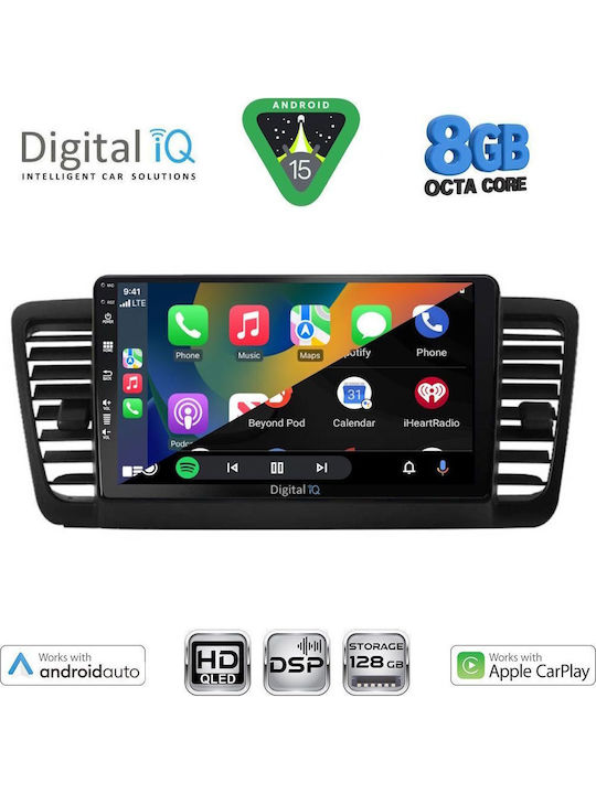 Digital IQ Car Audio System for Subaru Legacy / Outback 2002-2008 (Bluetooth/USB/WiFi/GPS/Apple CarPlay/Android Auto) with 9" Touch Screen