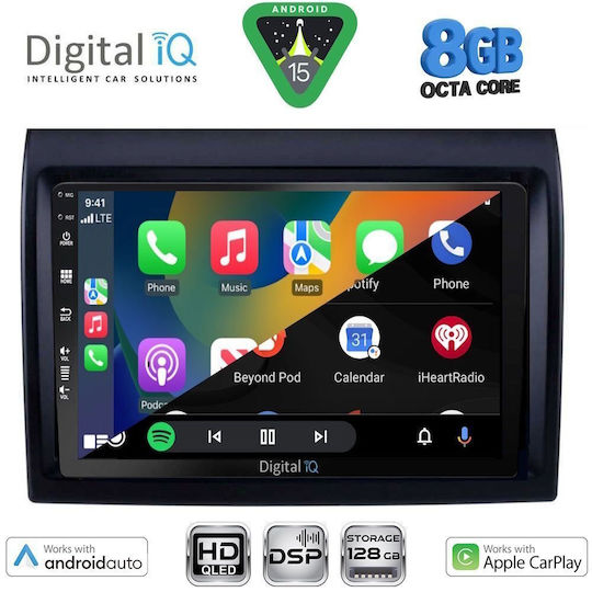 Digital IQ Car Audio System for Fiat Ducato 2006-2011 Bluetooth USB WiFi GPS Apple CarPlay Android Auto with 9" Touch Screen