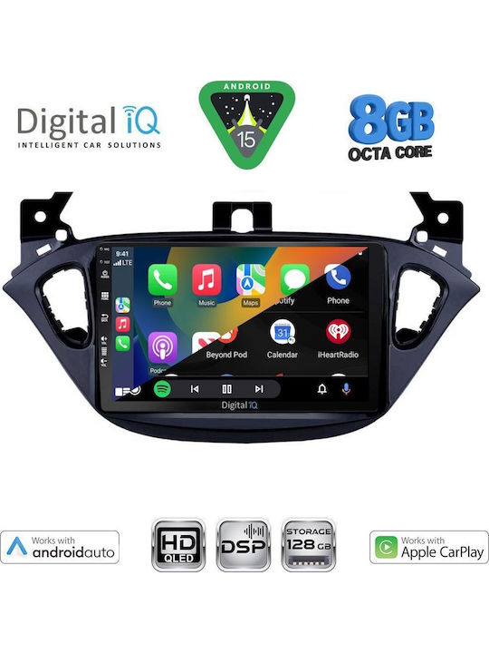 Digital IQ Car Audio System for Opel Adam / Corsa 2014-2021 Bluetooth USB WiFi GPS Apple CarPlay Android Auto with 9" Touch Screen