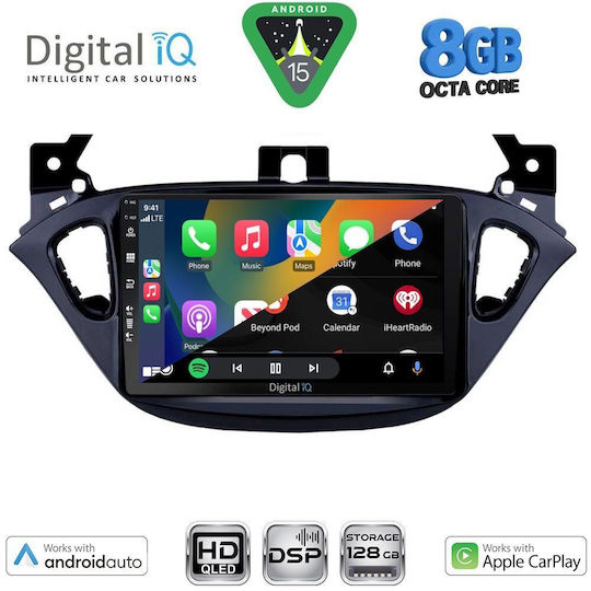 Digital IQ Car Audio System for Opel Adam / Corsa 2014-2021 Bluetooth USB WiFi GPS Apple CarPlay Android Auto with 9" Touch Screen