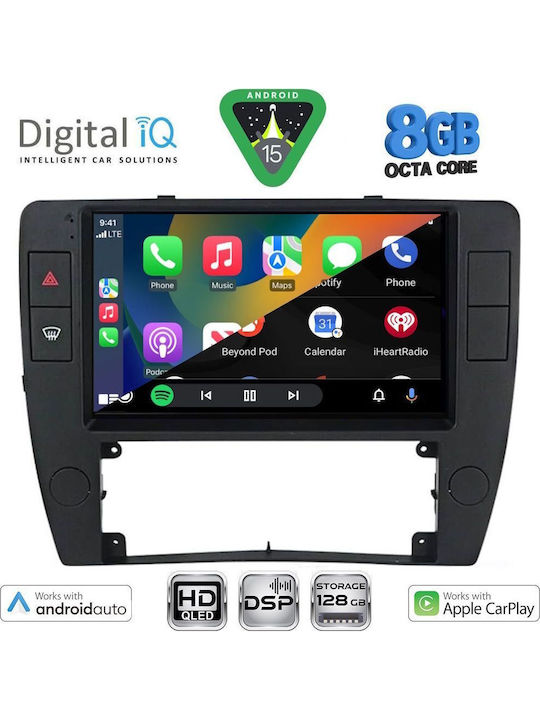 Digital IQ Car Audio System for Volkswagen Passat 2000-2005 (Bluetooth/USB/WiFi/GPS/Apple CarPlay/Android Auto) with 9" Touch Screen