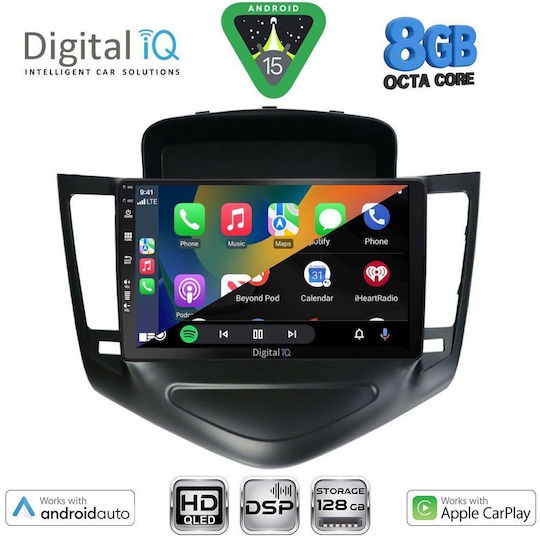 Digital IQ Car Audio System for Chevrolet Cruze 2008-2012 Bluetooth USB WiFi GPS Apple CarPlay Android Auto with 9" Touch Screen