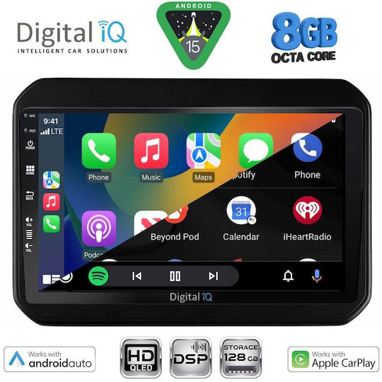 Digital IQ Car Audio System for Suzuki Ignis 2016 with Touch Screen 9" Digital IQ BXF 7676 CPAA Bluetooth USB Wi-Fi GPS Apple CarPlay Android Auto