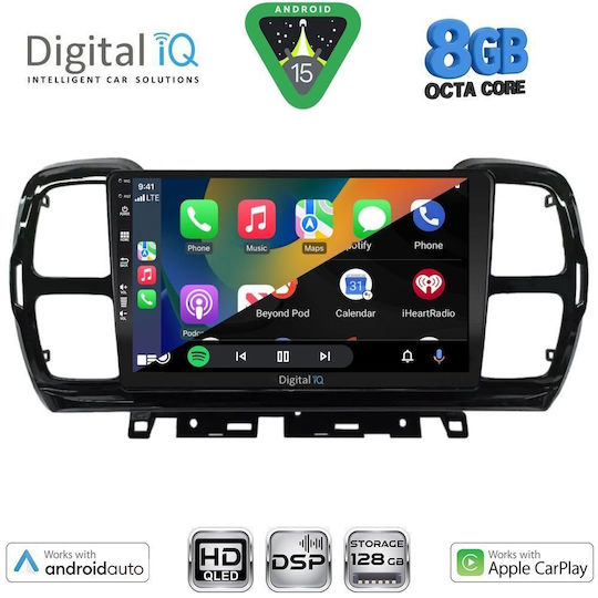 Digital IQ Car Audio System for Citroen C5 Aircross 2017-2021 (Bluetooth/USB/WiFi/GPS/Apple CarPlay/Android Auto) with 9" Touch Screen