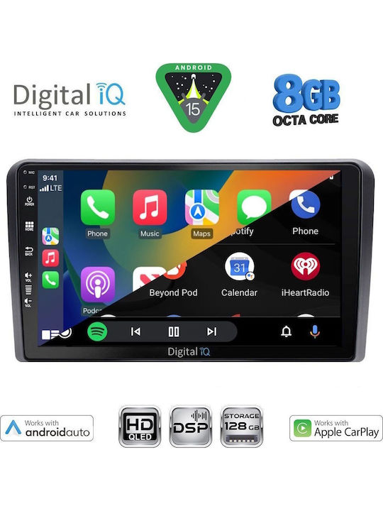 Digital IQ Car Audio System for Volkswagen Golf 1998-2003 (Bluetooth/USB/WiFi/GPS/Apple CarPlay/Android Auto) with 9" Touch Screen