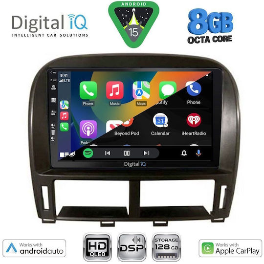 Digital IQ Ηχοσύστημα Αυτοκινήτου για Jaguar XF Lexus LS 2000-2006 (Bluetooth/USB/WiFi/GPS/Apple-Carplay/Android-Auto) με Οθόνη Αφής 9"