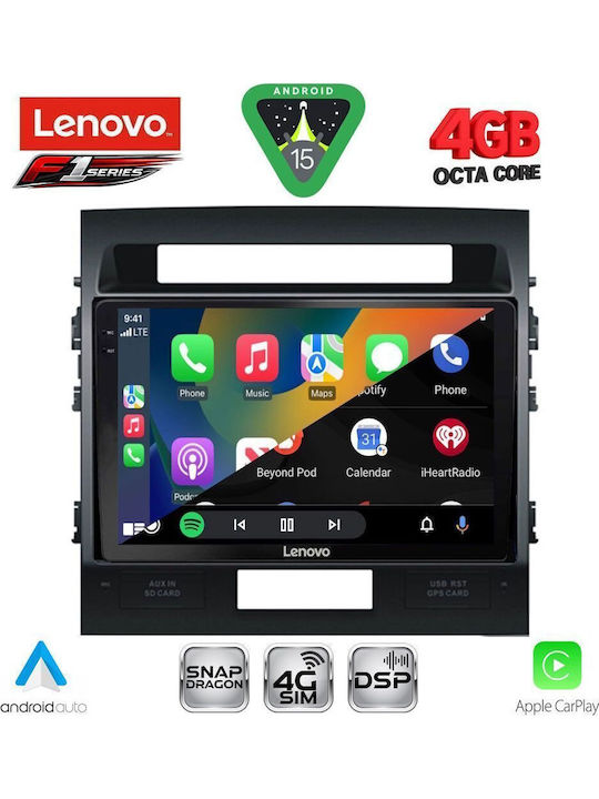 Lenovo Car Audio System for Toyota Land Cruiser 2008-2015 Bluetooth USB WiFi GPS Apple CarPlay Android Auto with 10" Touch Screen