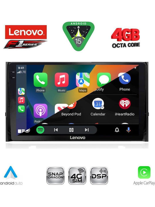 Lenovo Car Audio System for Skoda Karoq Kodiaq 2016 Bluetooth USB Wi-Fi GPS Apple CarPlay Android Auto with 10-Inch Touch Screen LENOVO SSQ 9584 CPA