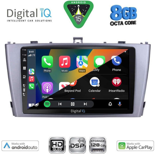Digital IQ Car Audio System for Toyota Avensis 2009-2015 Bluetooth USB WiFi GPS Apple CarPlay Android Auto with 9" Touch Screen