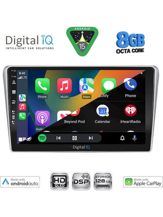 Digital IQ Car Audio System for Toyota Avensis 2003-2009 Bluetooth USB WiFi GPS Apple CarPlay Android Auto with 9" Touch Screen