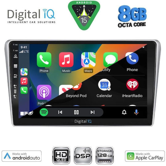 Digital IQ Ηχοσύστημα Αυτοκινήτου για Toyota Avensis 2003-2009 (Bluetooth/USB/WiFi/GPS/Apple-Carplay/Android-Auto) με Οθόνη Αφής 9"
