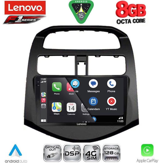 Lenovo Ηχοσύστημα Αυτοκινήτου για Chevrolet Spark 2009-2015 (Bluetooth/USB/WiFi/GPS/Apple-Carplay/Android-Auto) με Οθόνη Αφής 9"