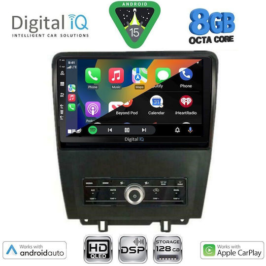 Digital IQ Ηχοσύστημα Αυτοκινήτου για Ford Mustang 2010-2015 (Bluetooth/USB/WiFi/GPS/Apple-Carplay/Android-Auto) με Οθόνη Αφής 9"