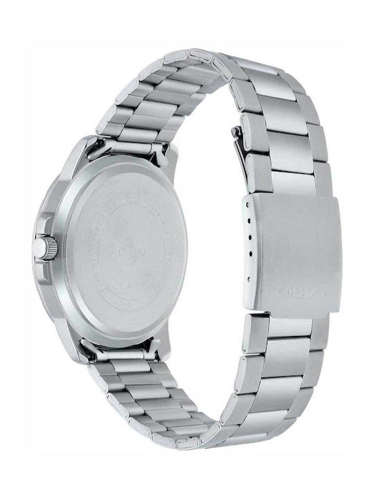 Casio Men's Watch 45mm Battery with Silver Metal Bracelet