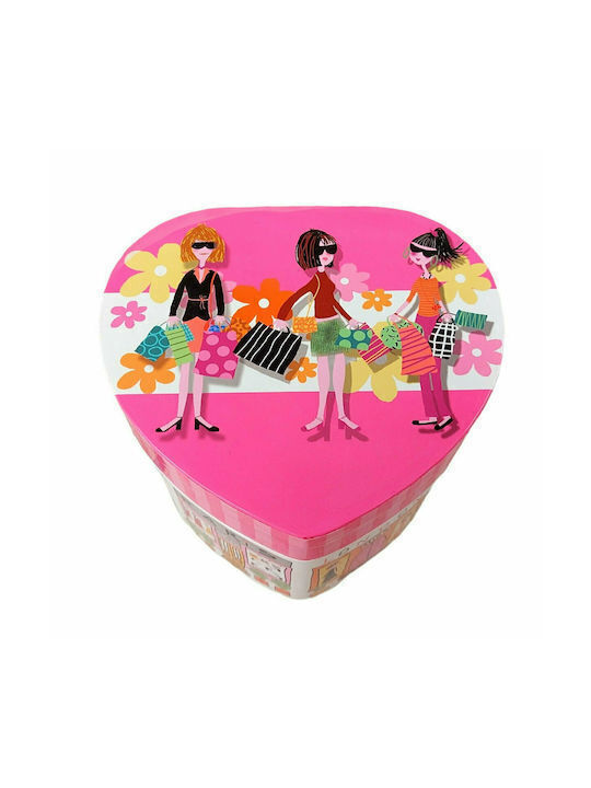Bijouterie Pink Heart Musical Rotating Girl 13x9cm Bijouterie Pink Heart Musical Rotating Girl 13x9cm