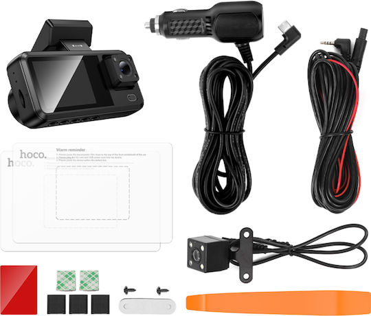 Hoco Σετ Κάμερα DVR Αυτοκινήτου 720P με Οθόνη 2" Wi-Fi & Κάμερα Οπισθοπορείας
