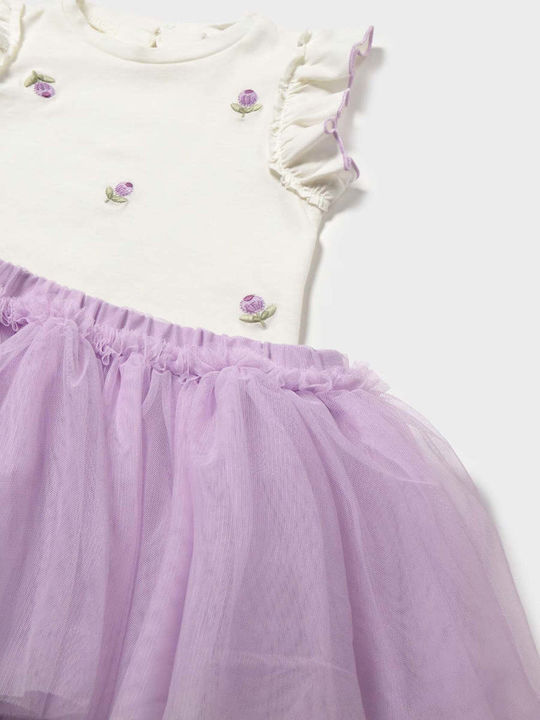 Kinderbekleidungsset mit Rock Sommer 2 Stück Flieder