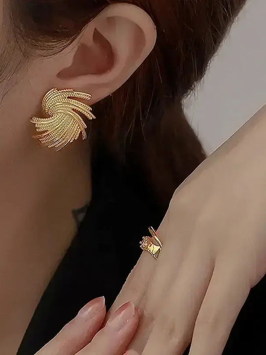 Kinzi Earrings Made Of Gold Plated Steel