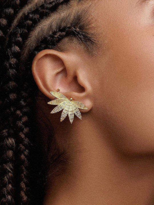 Σκουλαρίκι Ear Cuff Μαργαρίτα Δεξί Αυτί Χειροποίητο Ασήμι 925