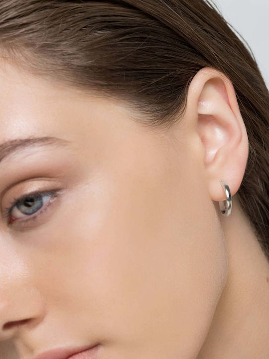 Earrings Gold Plated Silver 925 Hoops Black Handcrafted