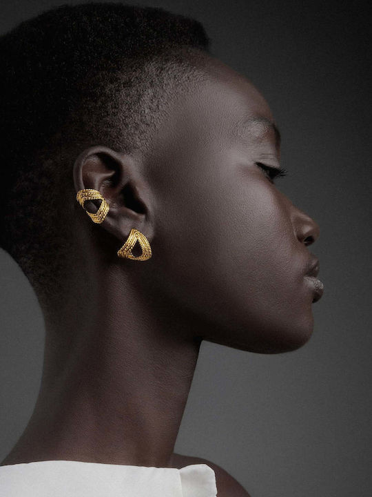Обици Ear Cuff Ромб Ръчно Изработени Сребро 925