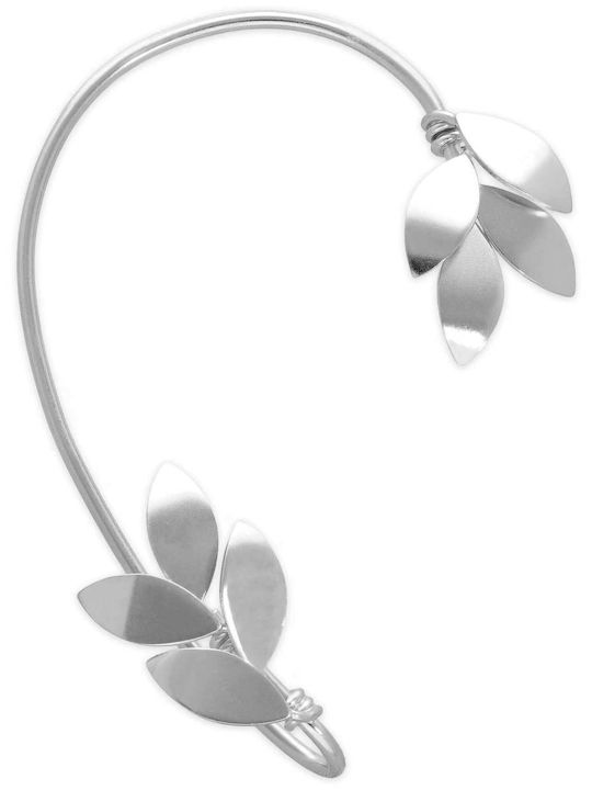 Ohrring Ear Cuff Blätter Olive Versteckt Linkes Ohr Handgefertigt Rosé Vergoldet Silber 925
