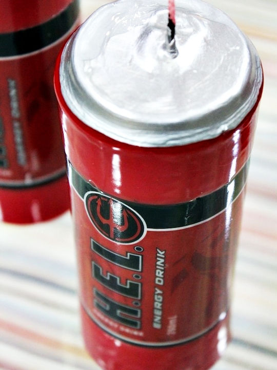 Osterkerze Runde Handgefertigt Energetischer Drink 16cm Rote