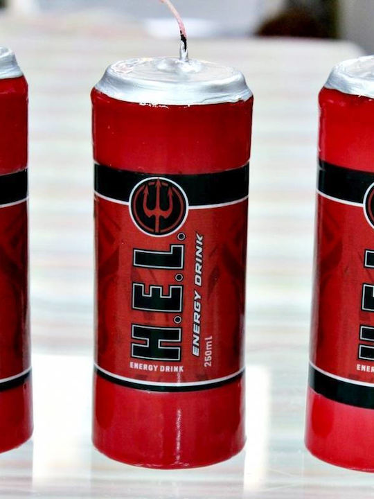 Osterkerze Runde Handgefertigt Energetischer Drink 16cm Rote