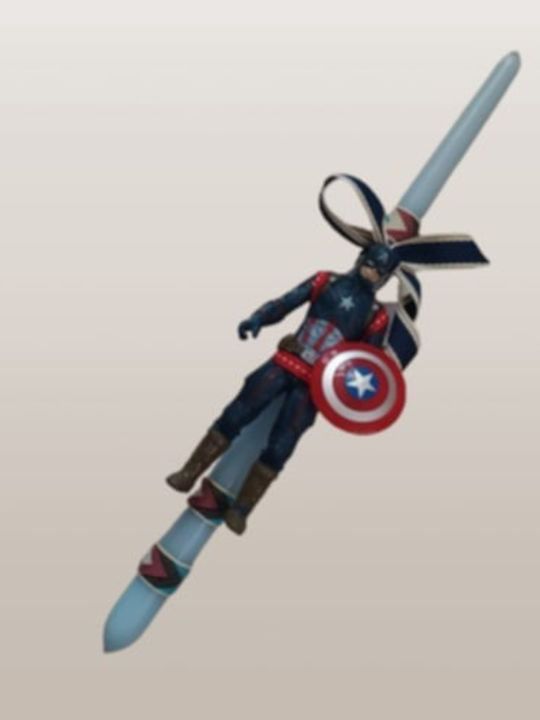 15 Εκατοστών Λαμπάδα Spiderman Στρογγυλή