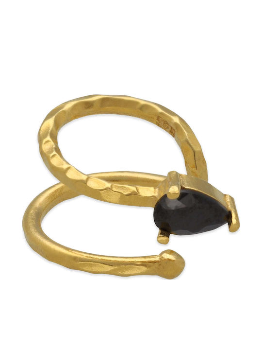 Cercei Ear Cuff Șarpe Mic Violet Piatră Ureche Dreaptă Argint 925 Handmade