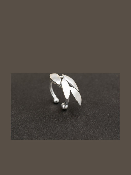 Ohrring Ear Cuff Kleine Oliveblatt Handgefertigt Silber 925