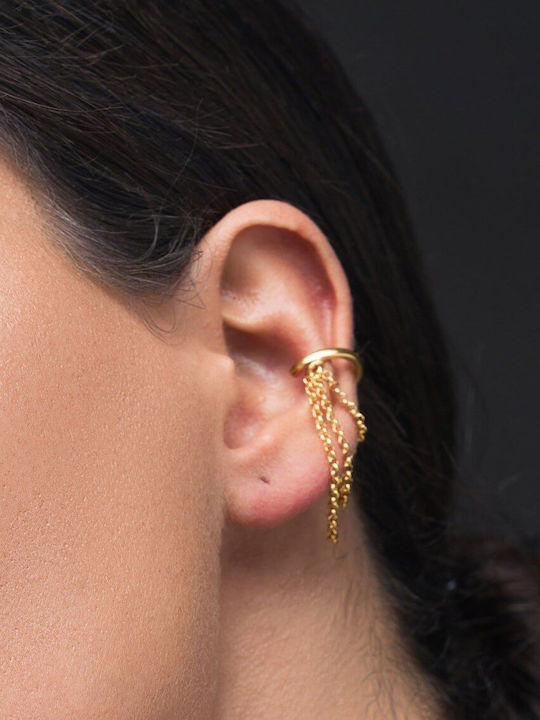 Σκουλαρίκι Ear Cuff Αλυσίδες Χειροποίητο Ασήμι 925