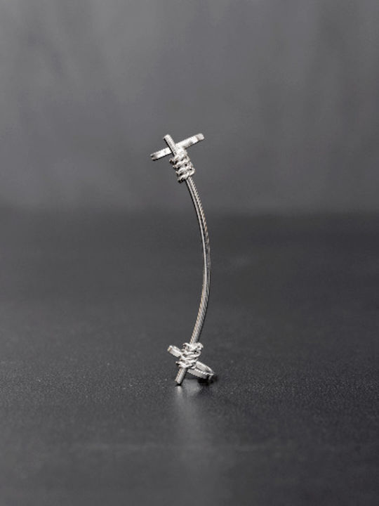 Обеци Мъжки Ear Cuff Ръчно Изработени Сребърен 925