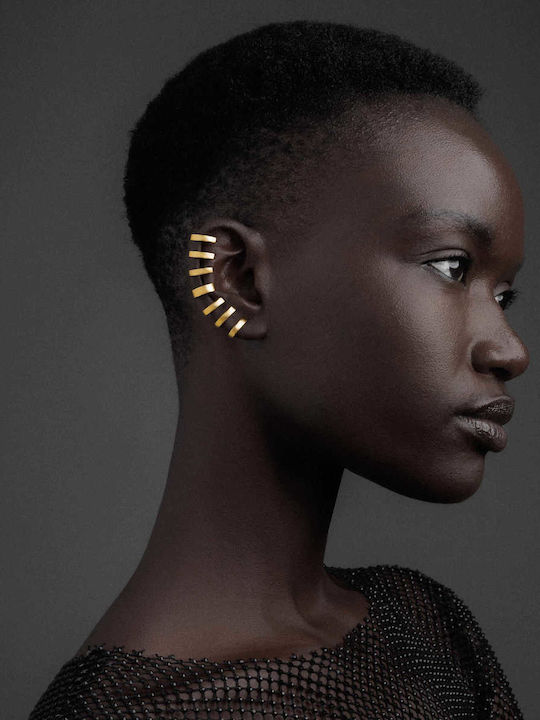 Σκουλαρίκι Ear Cuff Κρίκοι Χειροποίητο Ασήμι 925